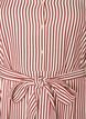 Ankle-length shirt dress with tie belt and stripes, Red, Packshot image number 2
