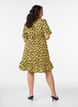 Floral wrap dress with short sleeves, Yellow, Model image number 2