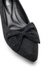 Pumps with bow and rhinestones, Black, Packshot image number 3