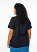 FLASH - T-shirt with button detail, Black, Model image number 2