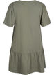 Cotton short-sleeved dress with a-line cut, Green, Packshot image number 1