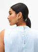 Sleeveless party top in satin, Delicate Blue, Model image number 2