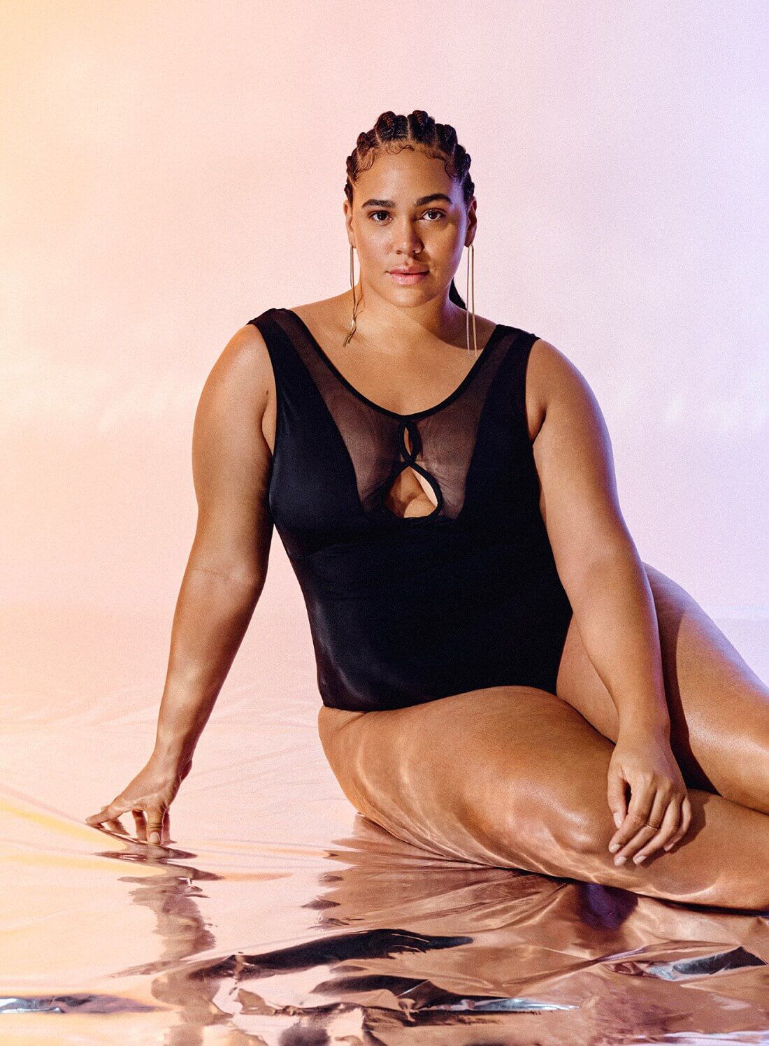 Zizzifashion Black swimsuit, , Model