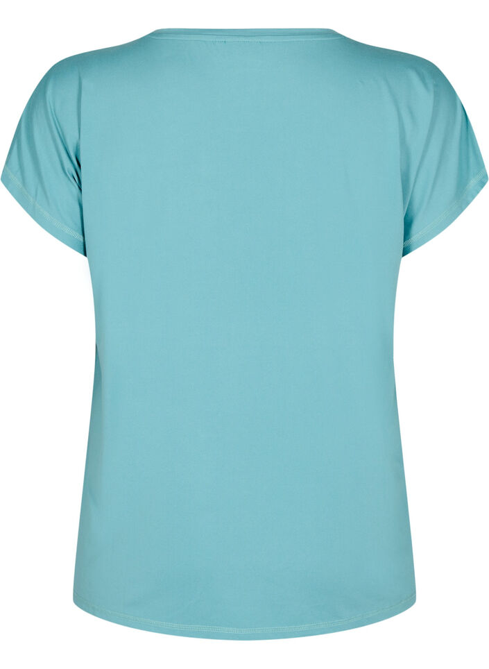 Solid-coloured workout T-shirt, Green, Packshot image number 1