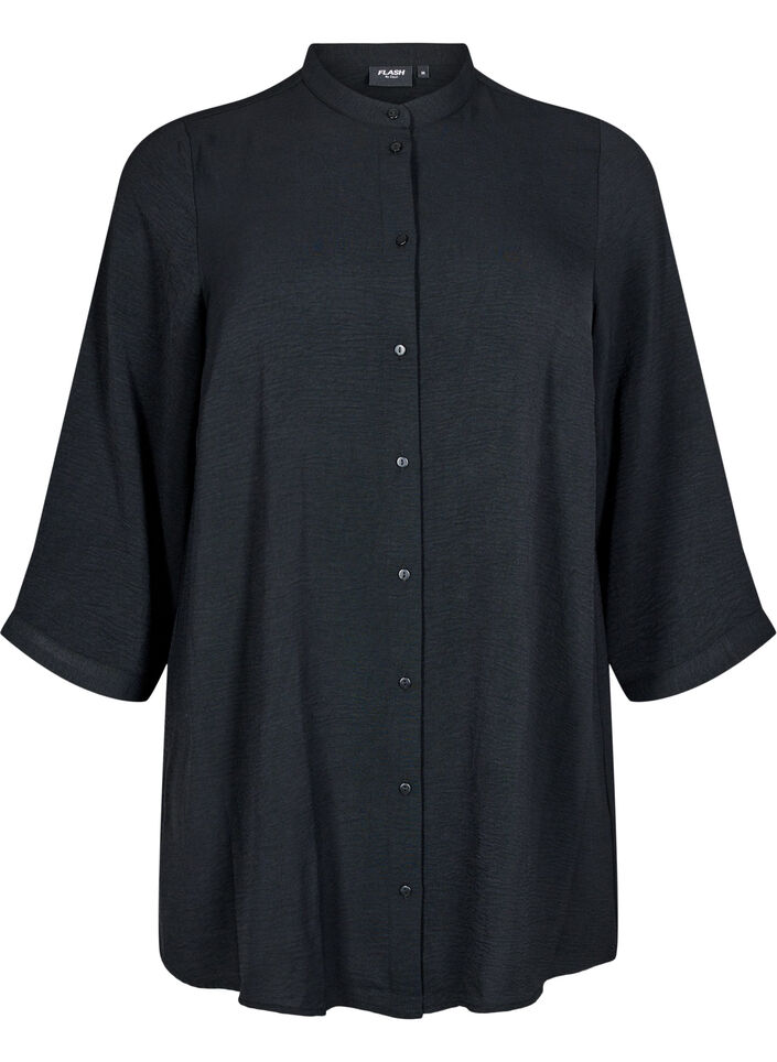 FLASH - Tunic with 3/4 sleeves, Black, Packshot image number 0