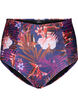 High-waisted floral bikini bottoms, Purple, Packshot image number 0