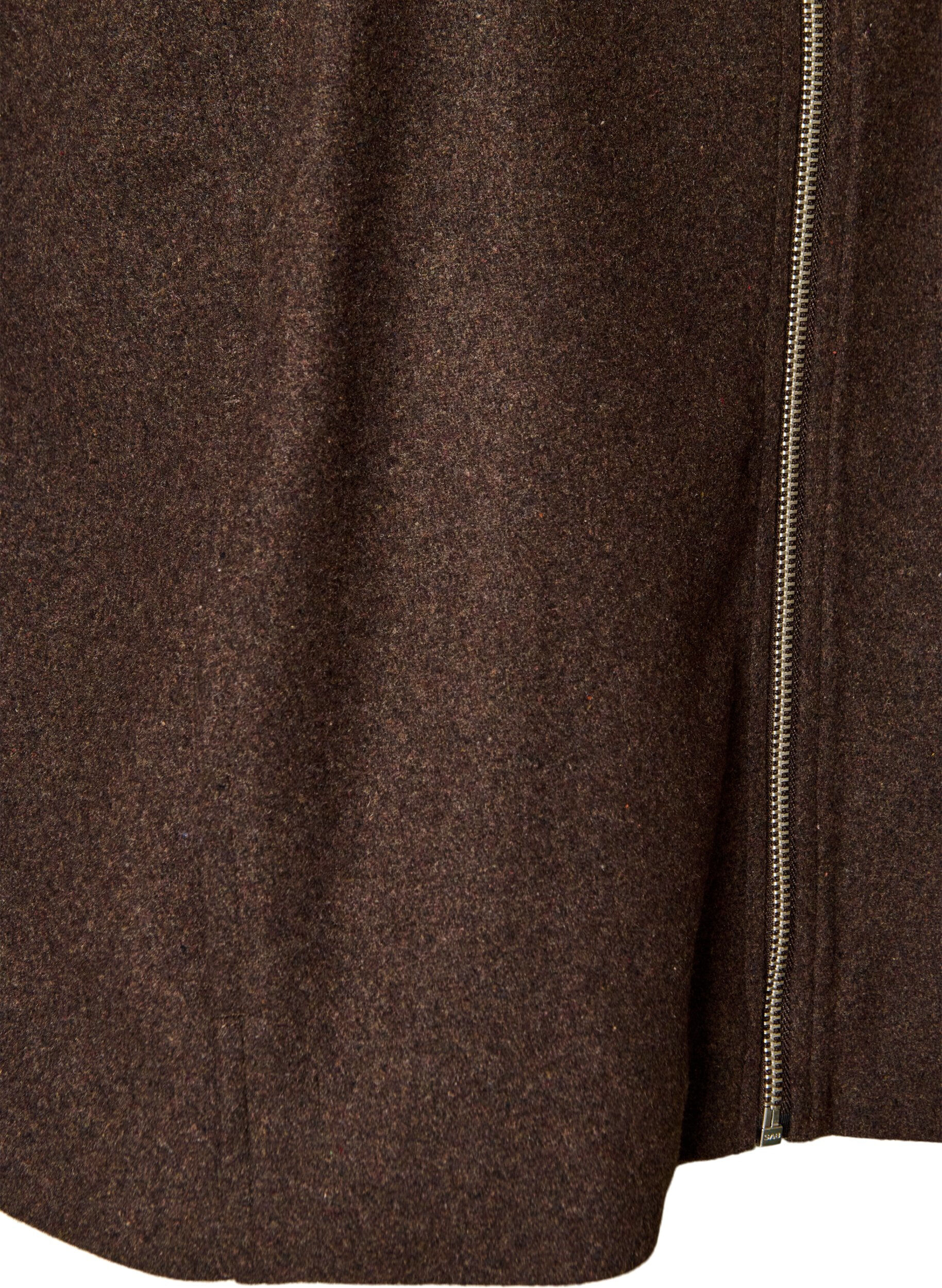 ZizzifashionShort jacket with shirt collar and zip, Brown, Packshot image number 3