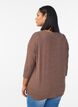 Jersey blouse with 3/4 sleeves, Brown, Model image number 2