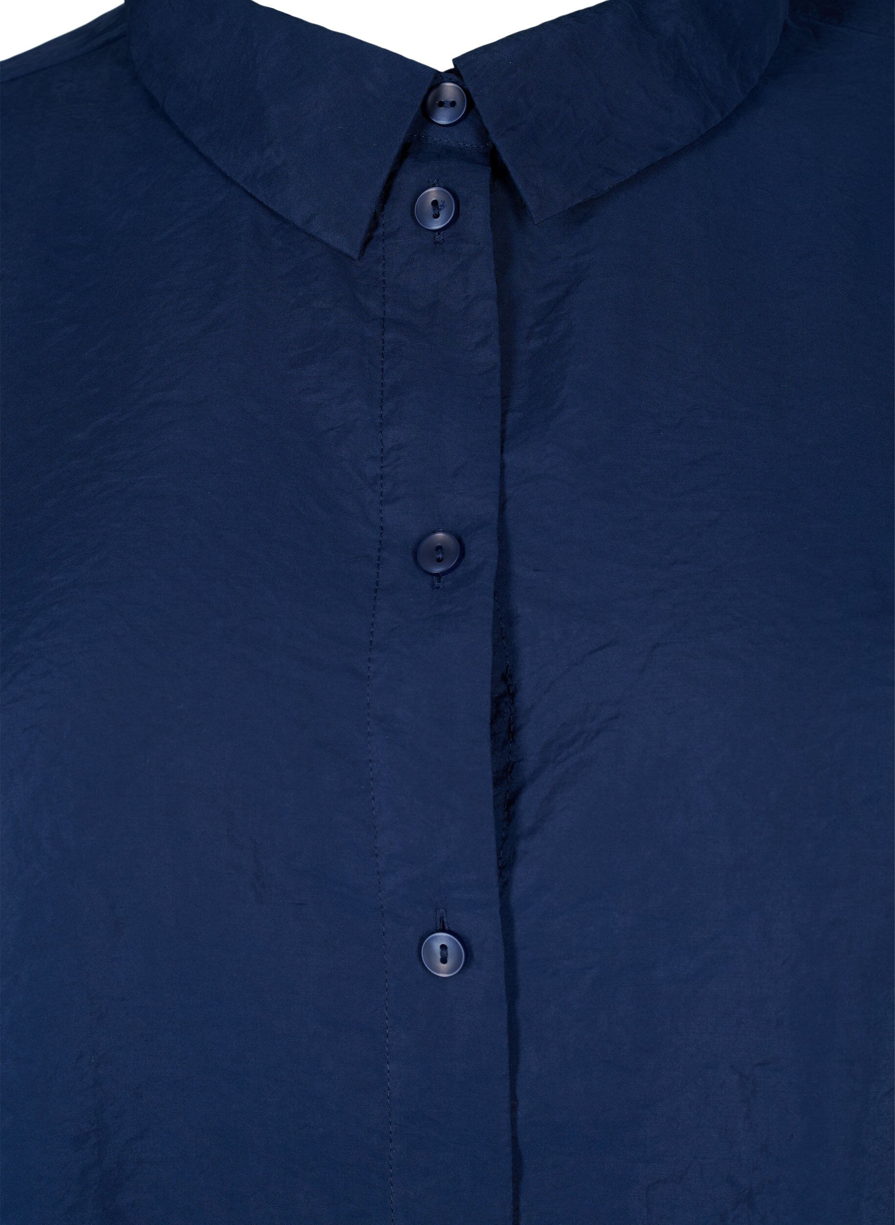 Zizzifashion Long-sleeved shirt in TENCEL&trade; Modal, Navy Blazer, Packshot image number 2