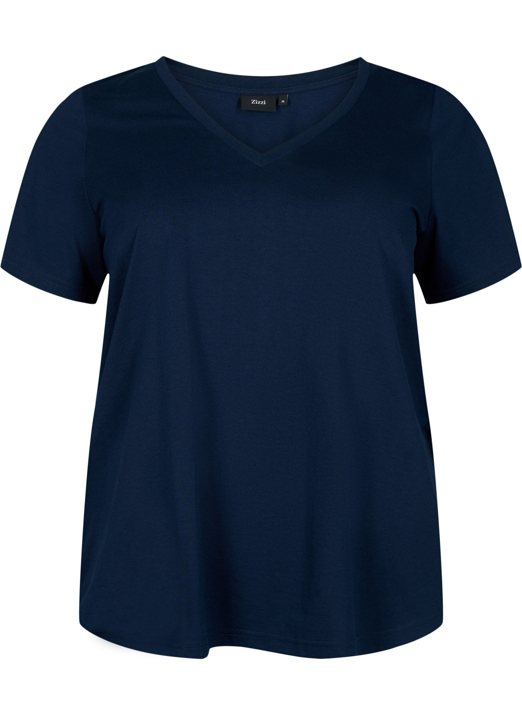Short sleeve t-shirt with v-neckline