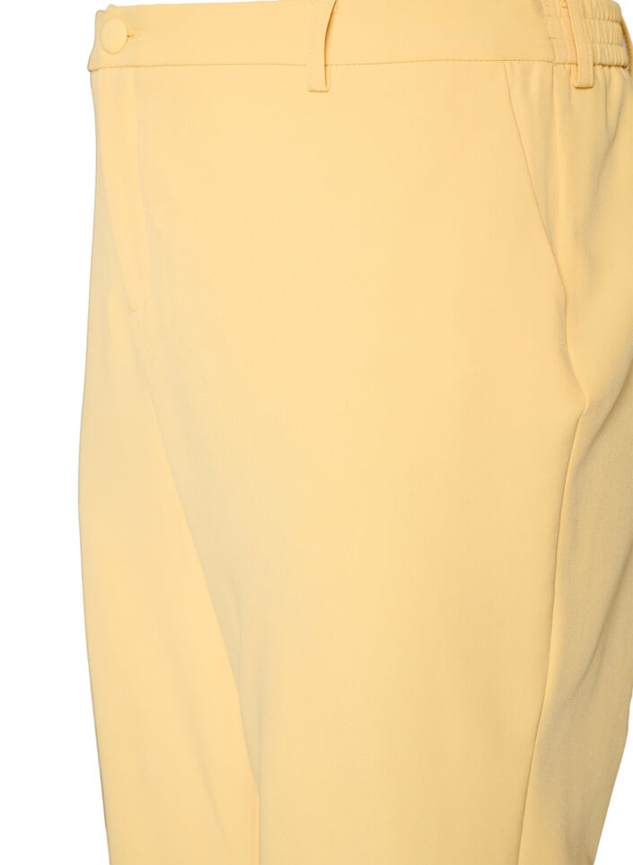Trousers with pockets and straight legs, Yellow, Packshot image number 2