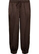 Satin balloon trousers with rhinestones, Brown, Packshot image number 0