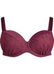 Moulded bra with lace and draped details, Red, Packshot image number 0