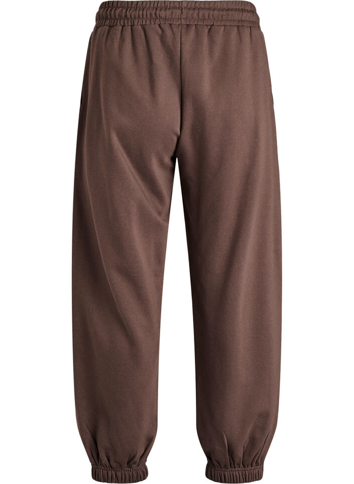 High-waist sweatpants with pockets, Brown, Packshot image number 1