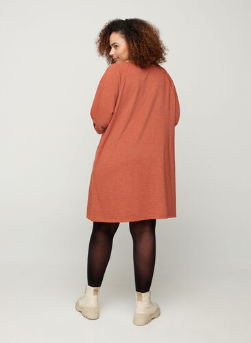 Sweater dress with 3/4-length sleeves and pockets, Arabian Spice Mel, Model image number 1