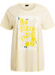 Long night T-shirt in organic cotton with print, Yellow, Packshot image number 0
