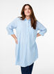 Long striped shirt with 3/4 sleeves, Light Blue, Model image number 0