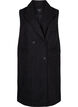 Long vest in wool look, Dark Grey Melange, Packshot image number 0