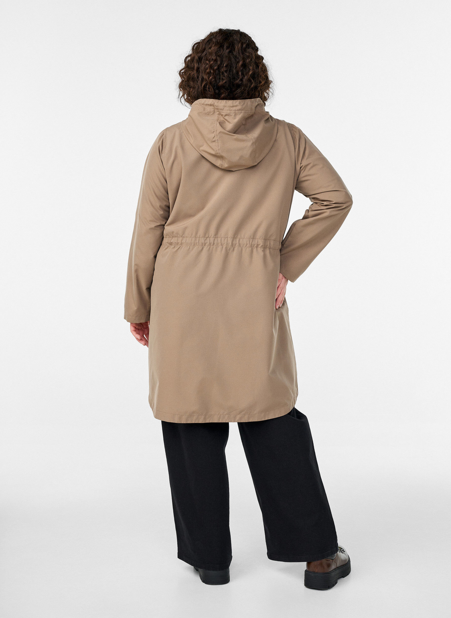 ZizzifashionLightweight parka with a hood, Brown, Model image number 2