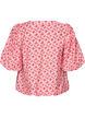 Floral viscose blouse with balloon sleeves, Red, Packshot image number 1