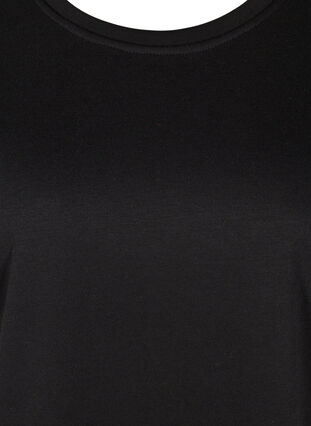 Sweater tunic with short sleeves, Black, Packshot image number 2
