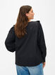 Blouse with ruffles and lace trim, Black, Model image number 2