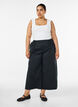 Culottes with an elasticated waist and wide legs, Black, Model image number 0