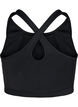 Sports bra with front pocket, Black, Packshot image number 1
