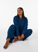 Cotton muslin nightshirt with long sleeves, Blue, Model image number 3