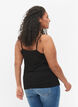 Viscose top with lace details, Black, Model image number 2