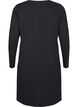 Long-sleeved nightgown in organic cotton, Black, Packshot image number 1