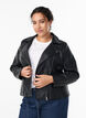 Biker jacket in faux leather, Black, Model image number 0