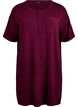 Short-sleeved nightgown in viscose, Fig, Packshot image number 0