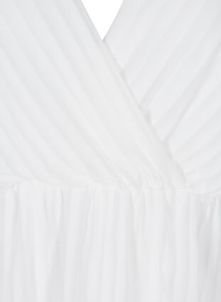 Blouse with 3/4 sleeves and a V-neckline, White, Packshot image number 2