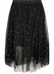 Tulle midi skirt with pearls, Black, Packshot image number 1