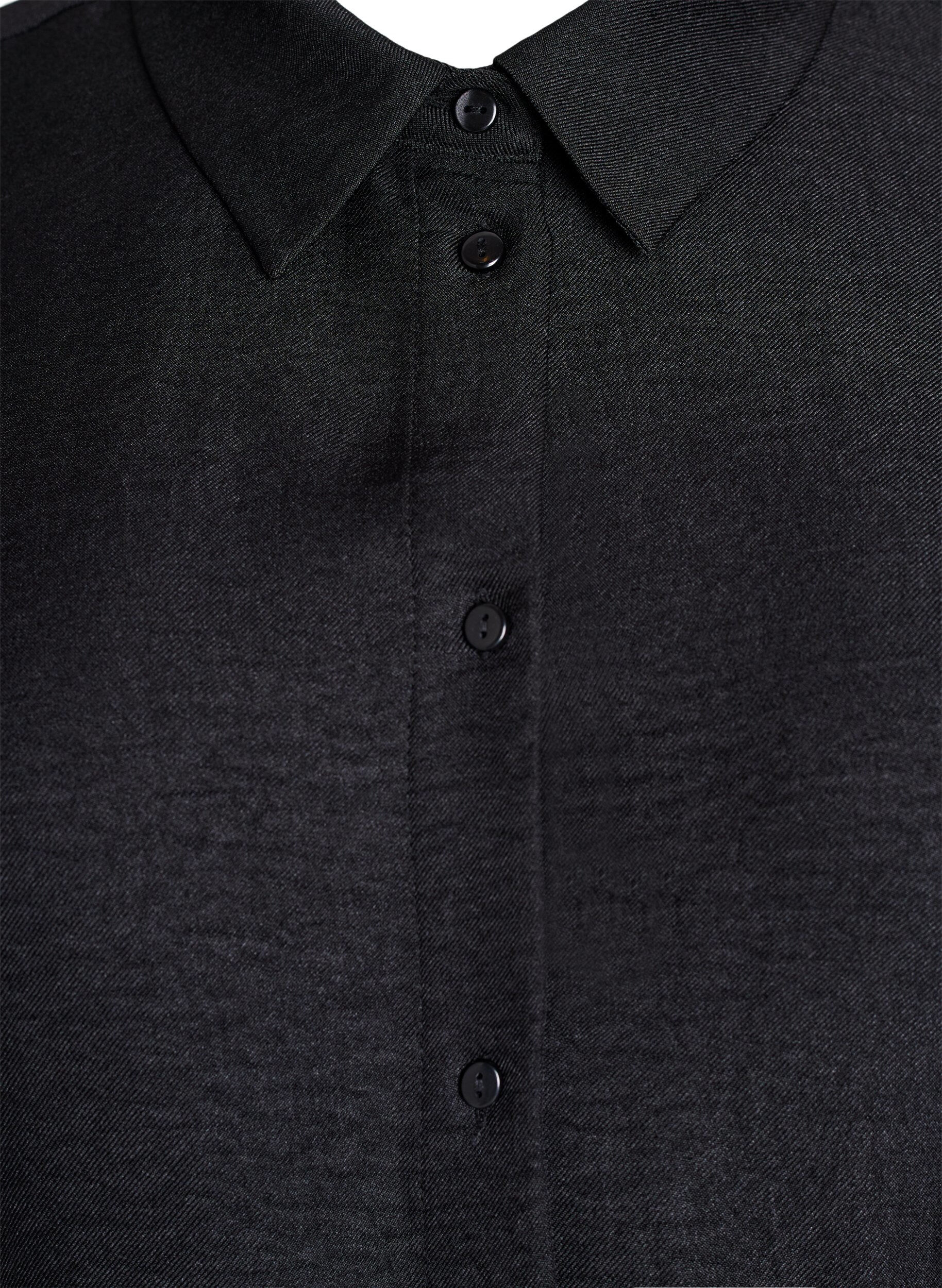 Zizzifashion Knee-length shirt dress with tie belt, Black, Packshot image number 2