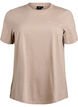 T-shirt with text print and round neck, Brown, Packshot image number 0