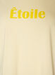 Organic cotton T-shirt with velour text, Yellow, Packshot image number 2