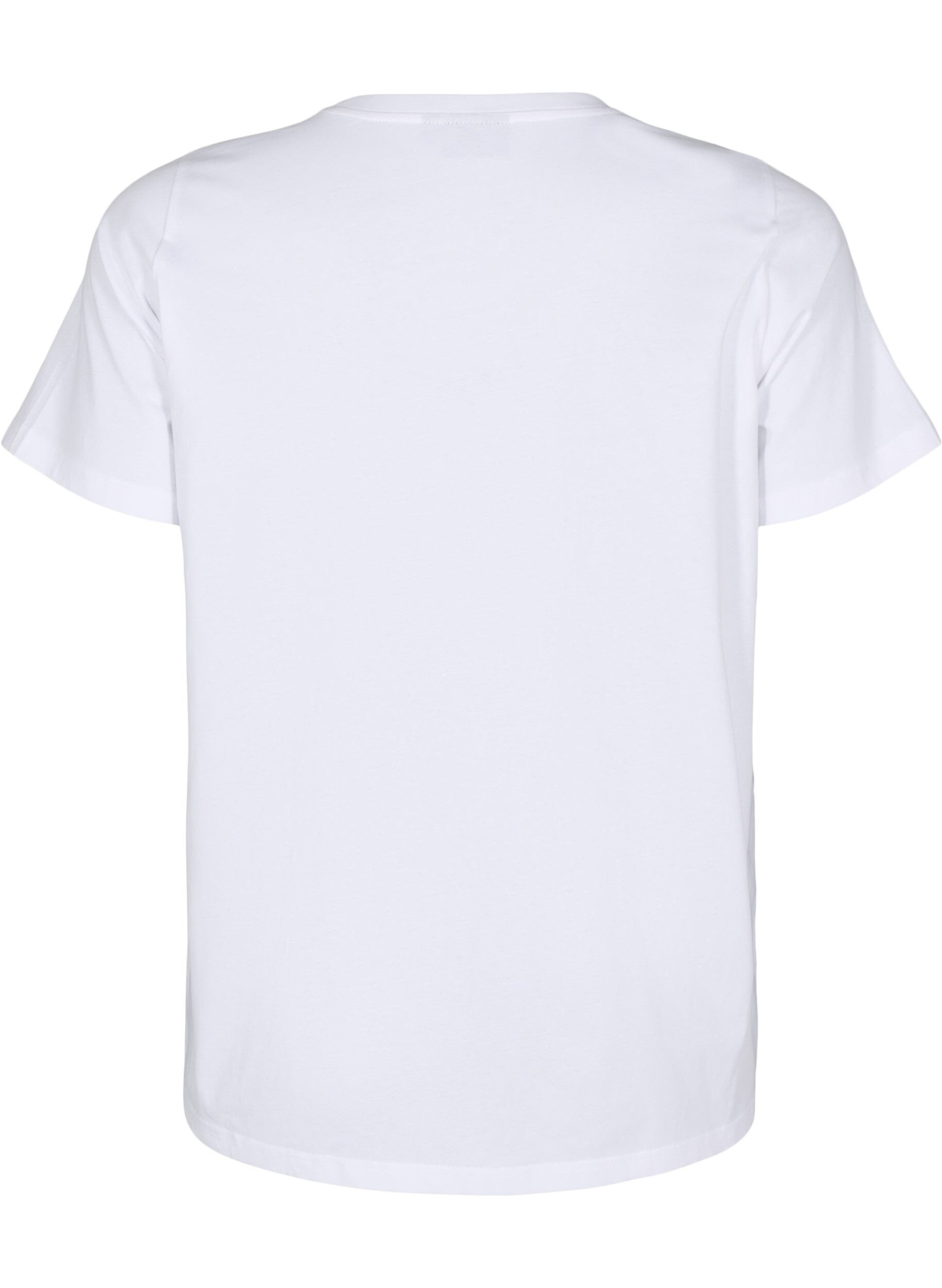 Zizzifashion T-shirt with chest pocket, White, Packshot image number 1