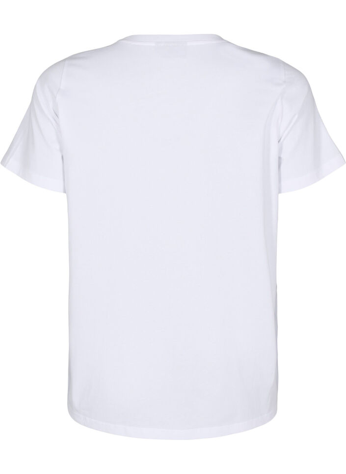 T-shirt with chest pocket, White, Packshot image number 1