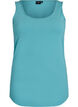 Solid color basic top in cotton, Blue, Packshot image number 0