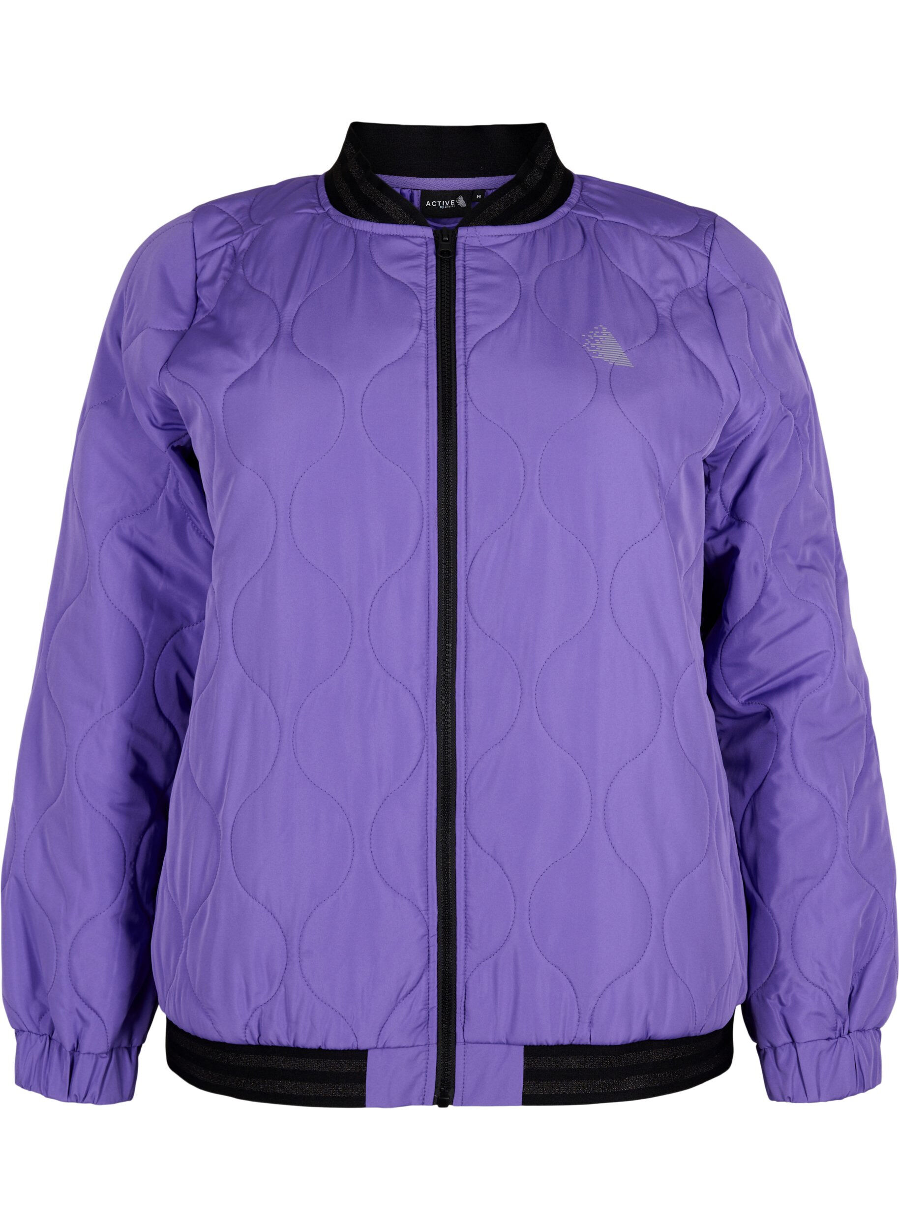 Zizzifashion Bomber jacket with pockets and glitter, Passion Flower, Packshot image number 0