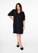 Short jacquard dress with bows, Black W. Bow, Model image number 2