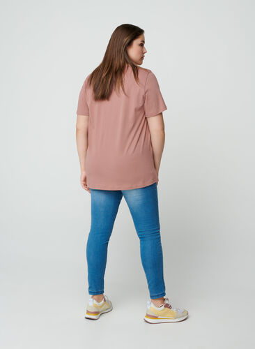 Short-sleeved t-shirt with print, Burlwood, Model image number 1