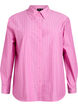 Shirt blouse with pinstripes and tie detail at the back, Pink, Packshot image number 0