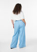 Wide-leg denim joggers with a high waist, Light Blue, Model image number 1