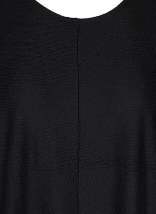 Plain textured dress, Black, Packshot image number 2