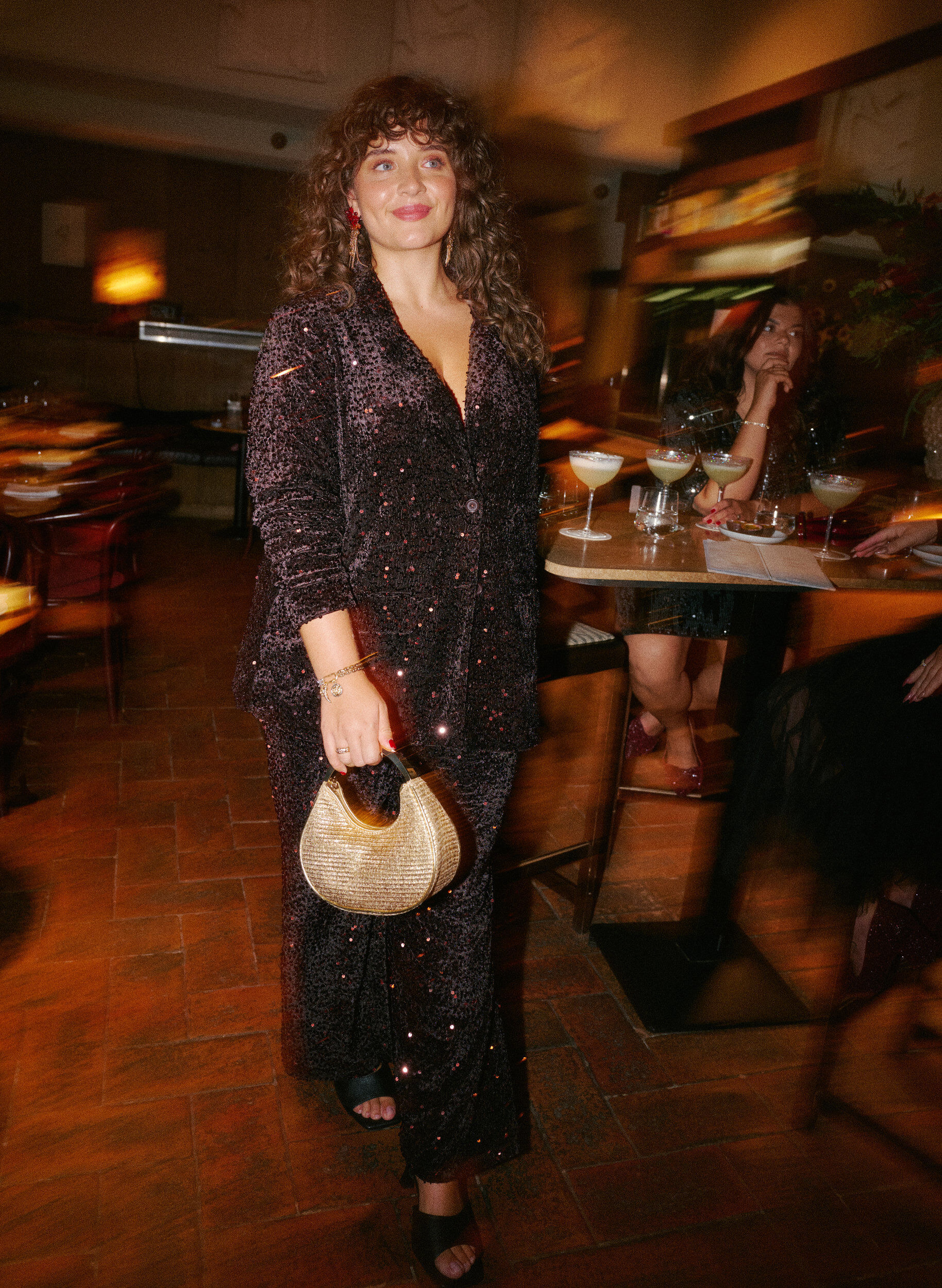 ZizzifashionWide-leg trousers with sequins, Brown, Image image number 0