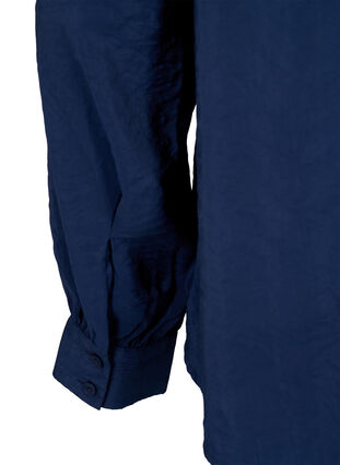 Long-sleeved shirt in TENCEL™ Modal, Navy Blazer, Packshot image number 4