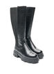 Long boot with ribbed panels, Black, Packshot image number 1